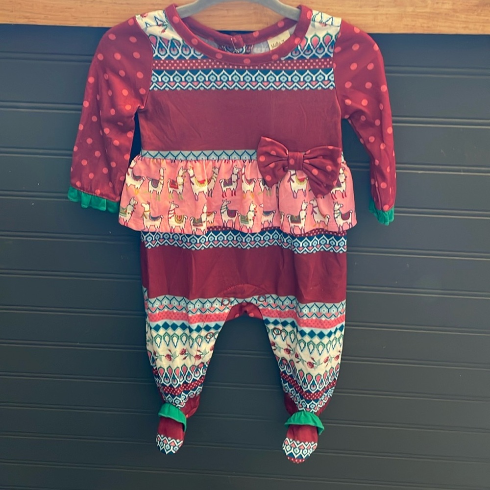 Matilda Jane, 0-3mo, Llama Footies One Piece